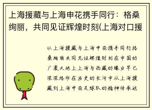 上海援藏与上海申花携手同行:格桑绚丽,共同见证辉煌时刻(上海对口援藏)